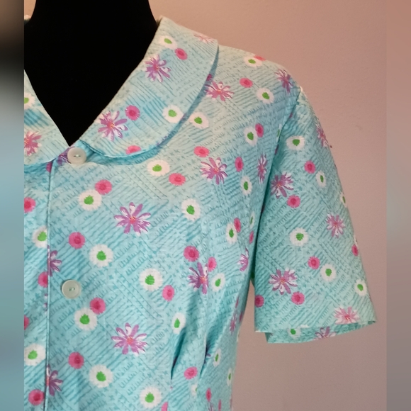 Tru Vintage 50s Lightweight Dress Sz L - Picture 3 of 7